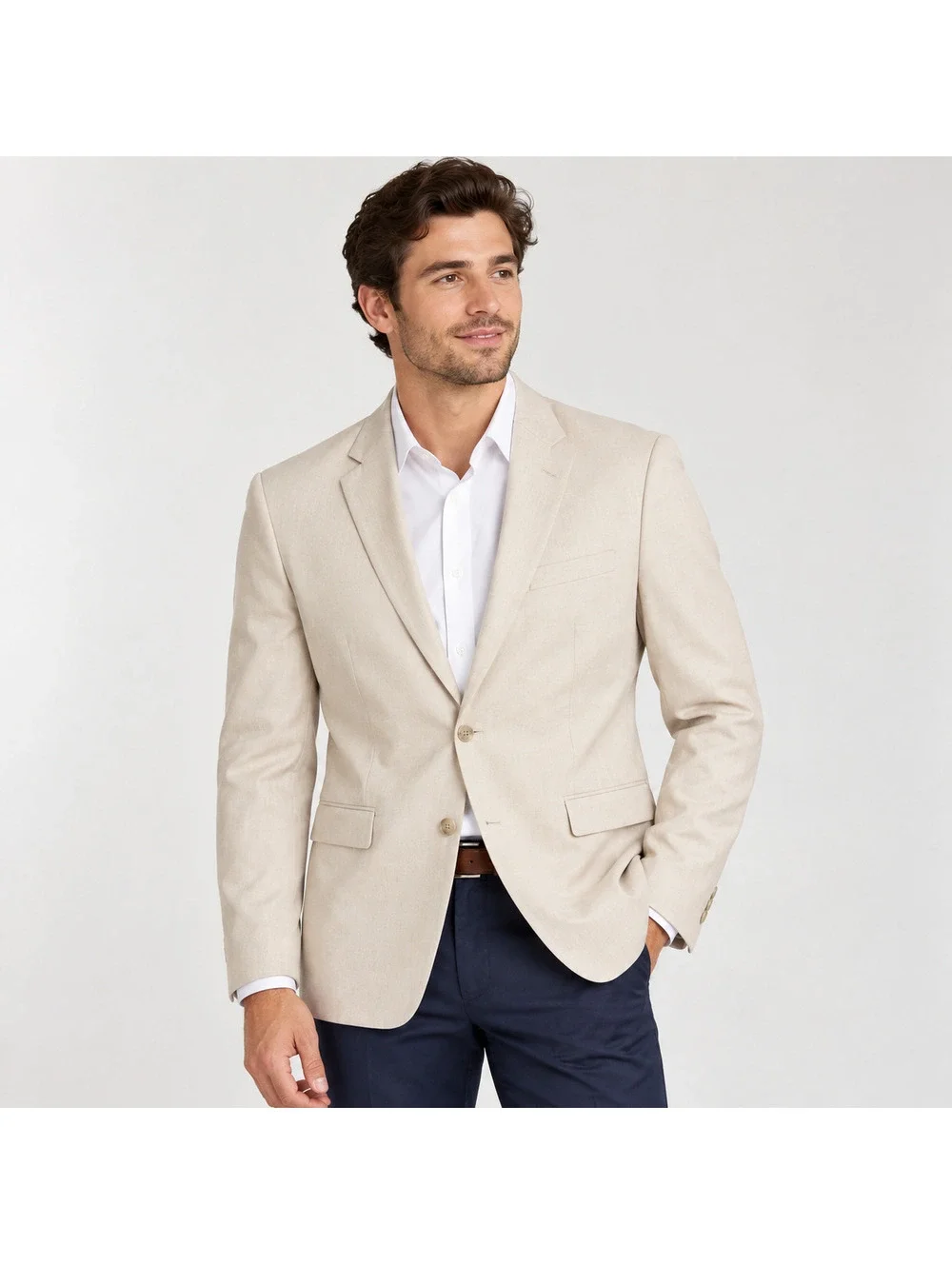 SuitShop Men's Tan Slim Fit Stretch Blazer Suit Jacket 48L NWT